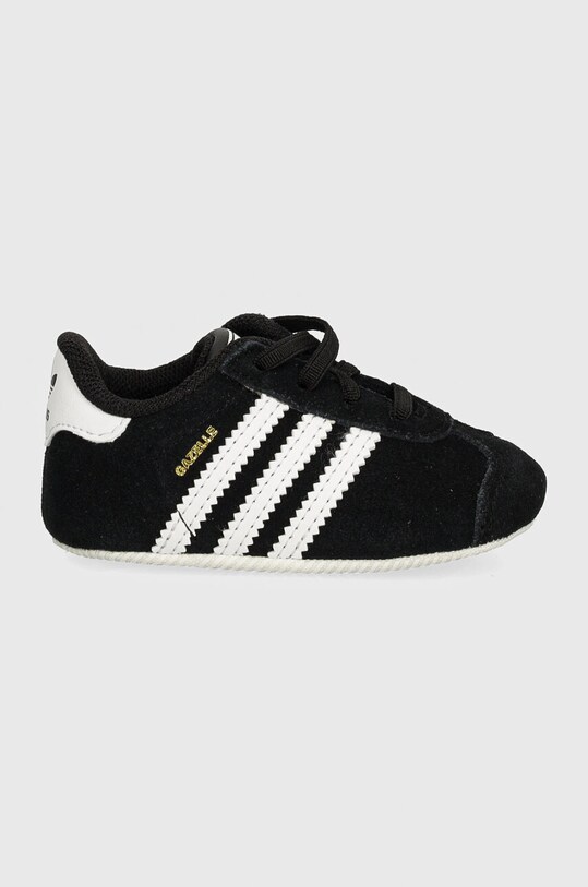 adidas Originals pantofi din piele intoarsa pentru bebe GAZELLE CRIB JI2046 negru AW24