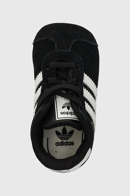 adidas Originals pantofi din piele intoarsa pentru bebe GAZELLE CRIB negru JI2046
