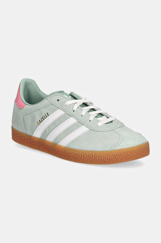 adidas Originals sneakers de piele întoarsă pentru copii GAZELLE piele întoarsă verde IG9152