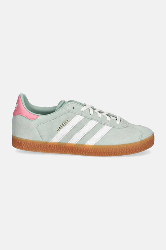 adidas Originals sneakers de piele întoarsă pentru copii GAZELLE IG9152 verde AW24