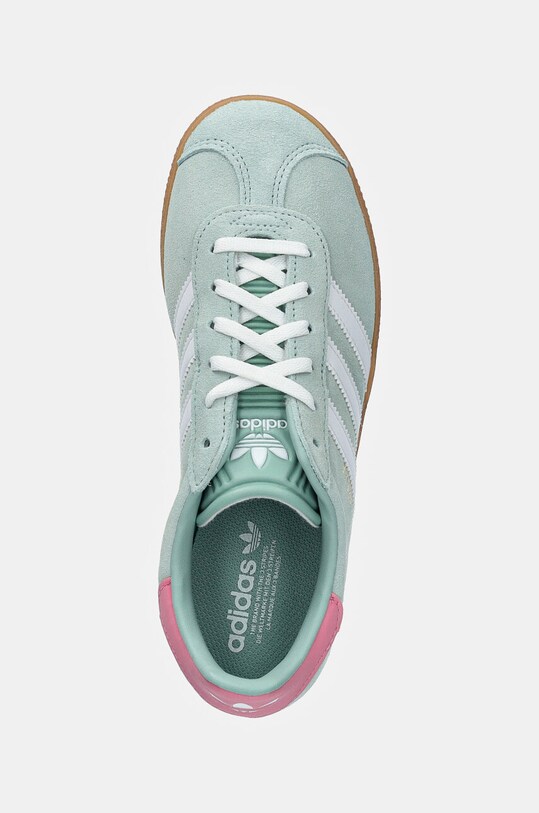 adidas Originals sneakers de piele întoarsă pentru copii GAZELLE verde IG9152