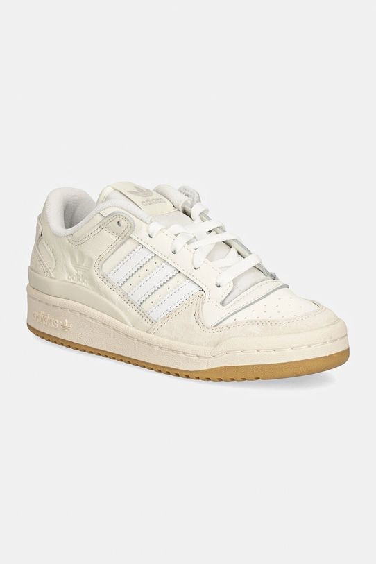 Дитячі шкіряні кросівки adidas Originals FORUM LOW CL замша бежевий ID6861