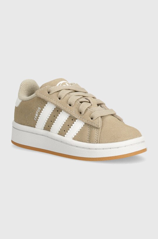 adidas Originals sneakers pentru copii CAMPUS 00s CF EL piele întoarsă bej JI4394