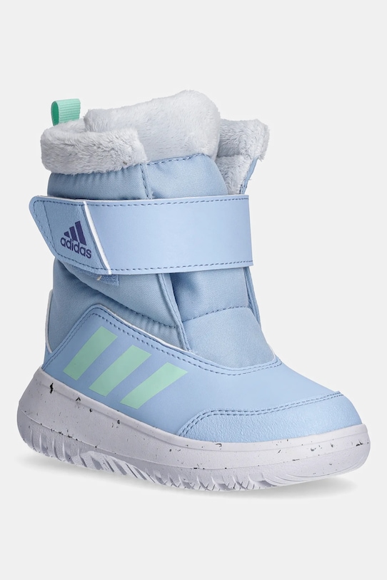 Дитячі замшеві кросівки adidas Winterplay з утепленням блакитний IF1714