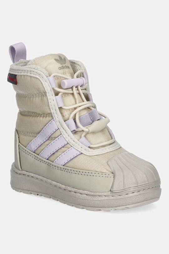 Детские зимние сапоги adidas Originals SUPERSTAR 360 BOOT 2.0 слегка утеплённая модель бежевый ID4048