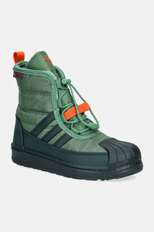 adidas Originals śniegowce dziecięce SUPERSTAR 360 BOOT 2.0 C syntetyczny zielony ID4052