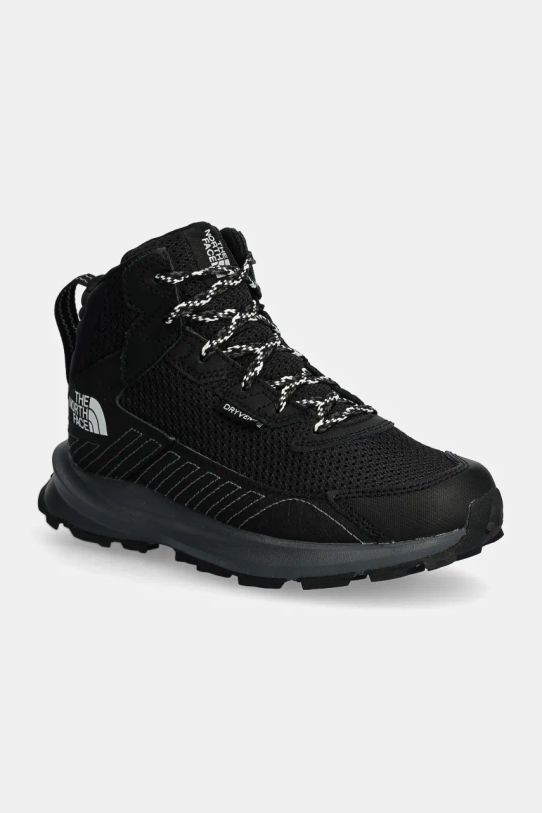 Dječje cipele The North Face FASTPACK HIKER MID WP zrnata koža crna NF0A7W5VKX71