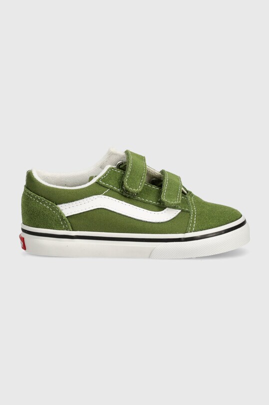 Dětské semišové tenisky Vans Old Skool VN000CPZCIB1 zelená AW24