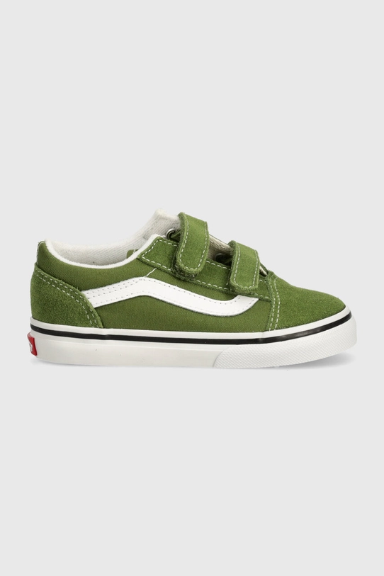 Vans tenisówki zamszowe dziecięce Old Skool VN000CPZCIB1 zielony AW24