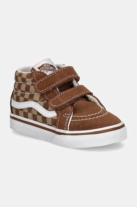 Dětské tenisky Vans SK8-Mid Reissue semišová kůže hnědá VN000D0PBF21