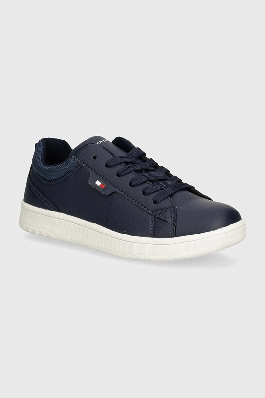 Tommy Hilfiger sneakersy dziecięce imitacja skóry licowej granatowy T3X9.33646.30.34