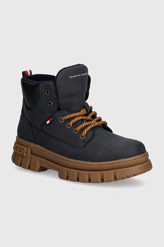 Dětské zimní boty Tommy Hilfiger imitace kůže námořnická modř T3X5.33706.30.34