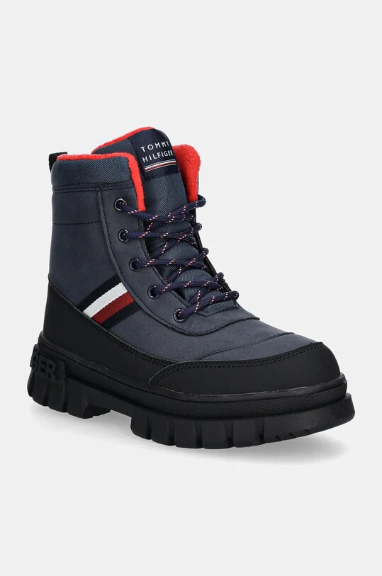 Детские зимние сапоги Tommy Hilfiger с утеплением тёмно-синий T3X5.33713.35.41