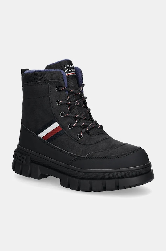 Παιδικές χειμερινές μπότες Tommy Hilfiger συνθετικό μαύρο T3X5.33713.35.41