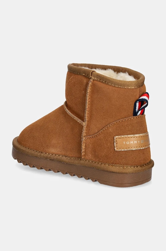 CHLAPEC Dětské semišové sněhule Tommy Hilfiger T3A5.33615.30.34 hnědá