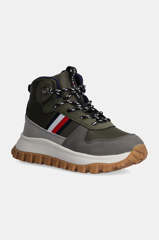 Tommy Hilfiger buty zimowe dziecięce imitacja skóry licowej zielony T3B9.33680.35.41