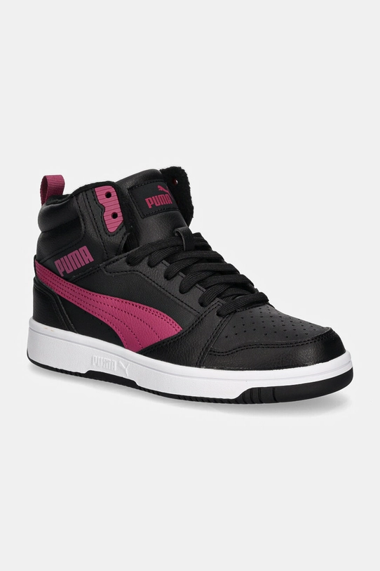 Дитячі кросівки Puma Rebound V6 Mid WTR імітація лицьової шкіри чорний 394685