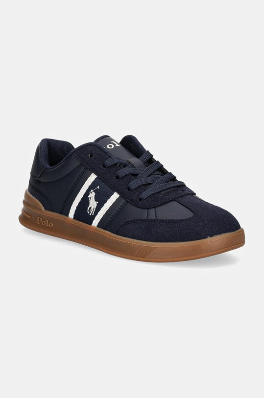 Детские кроссовки Polo Ralph Lauren HERITAGE COURT III T-TOE имитация замша тёмно-синий RL01253410