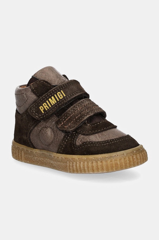 Dětské kožené sneakers boty Primigi semišová kůže hnědá 6910100.20.24