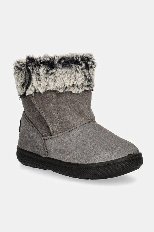 Primigi buty zimowe zamszowe dziecięce ocieplane szary 6850744.19.24