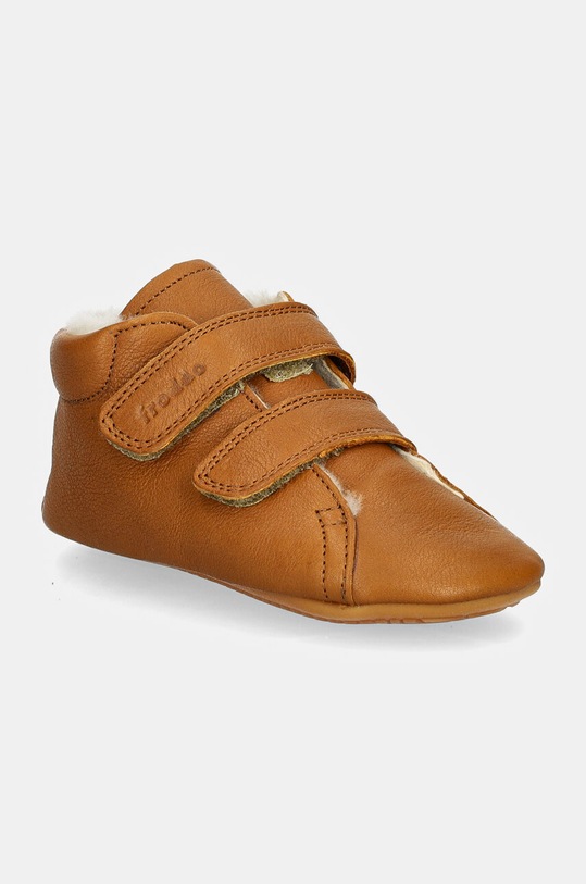 Froddo buty skórzane niemowlęce PREWALKERS FURRY ocieplane brązowy G1130013.22
