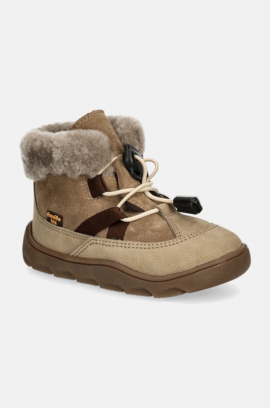 Froddo śniegowce zamszowe dziecięce ZERU TEX COSY brak zapięcia beżowy G3110258