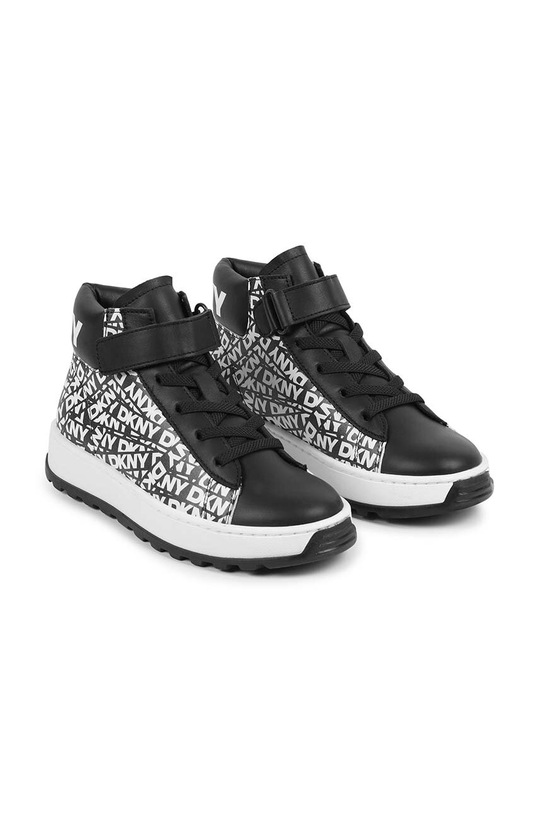 Детски кожени маратонки Dkny висока черен D60902.32.35