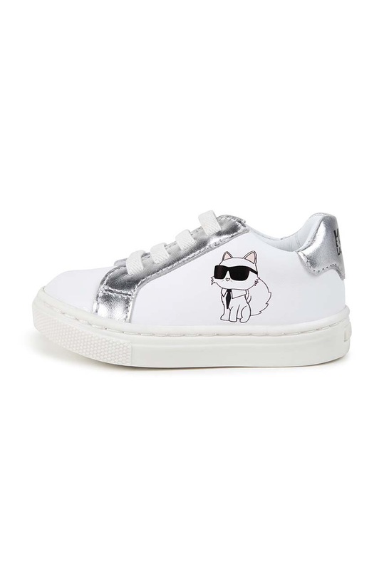Chłopiec Karl Lagerfeld sneakersy skórzane dziecięce Z30321.22.30 biały