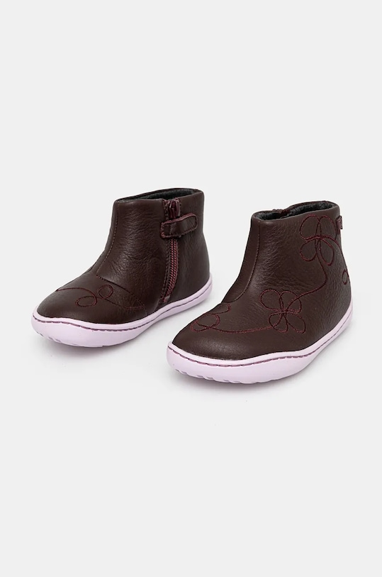 Дитячі шкіряні зимові черевики Camper TWS FW K900205.005 фіолетовий