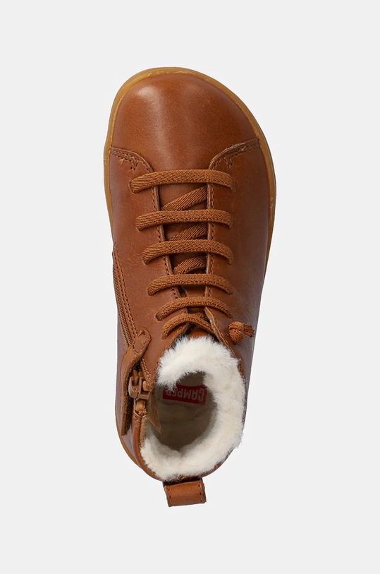 Dětské kožené zimní boty Camper Peu Cami hnědá K900325.003.25.27