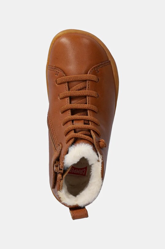 Otroški zimski usnjeni čevlji Camper Peu Cami rjava K900325.003.28.34