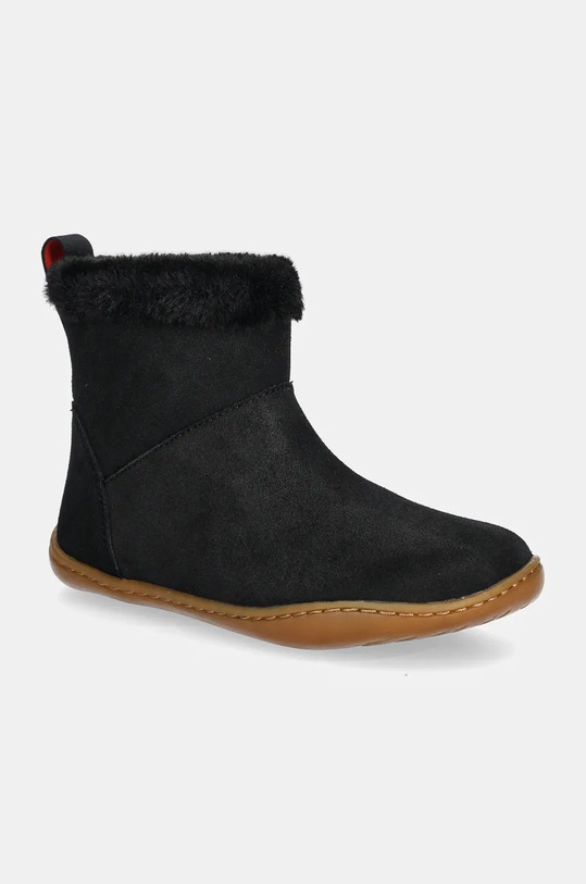 Dječje cipele za snijeg od brušene kože Camper Peu Cami bez kopčanja crna K900365.001.28.34