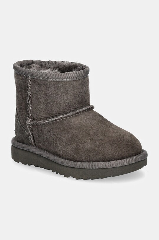 UGG śniegowce zamszowe dziecięce CLASSIC MINI II brak zapięcia szary 1017715T