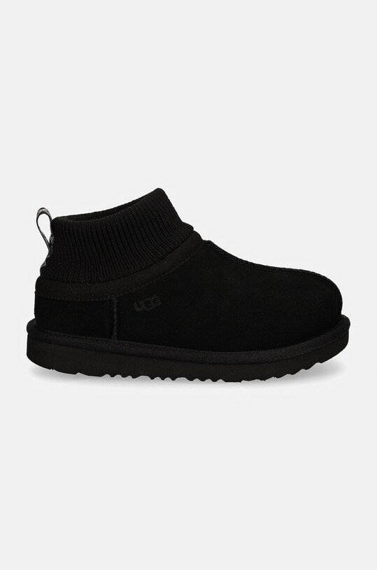 UGG cizme de zapada din piele intoarsa KIDS' CLASSIC ULTRA STRETCH CUFF 1157702K negru AW24