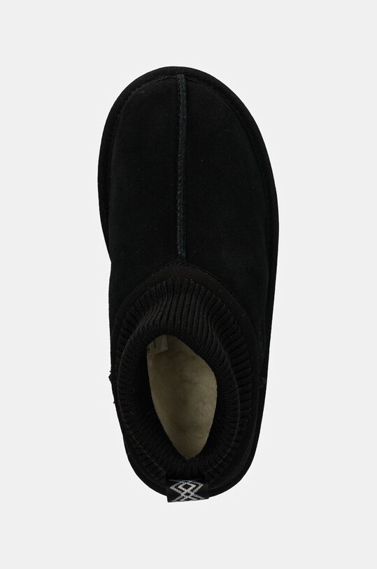 UGG cizme de zapada din piele intoarsa KIDS' CLASSIC ULTRA STRETCH CUFF negru 1157702K