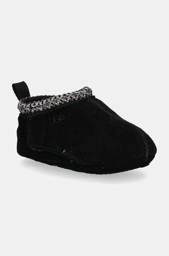 UGG buty zamszowe niemowlęce BABY TASMAN lekko ocieplane czarny 1130359I