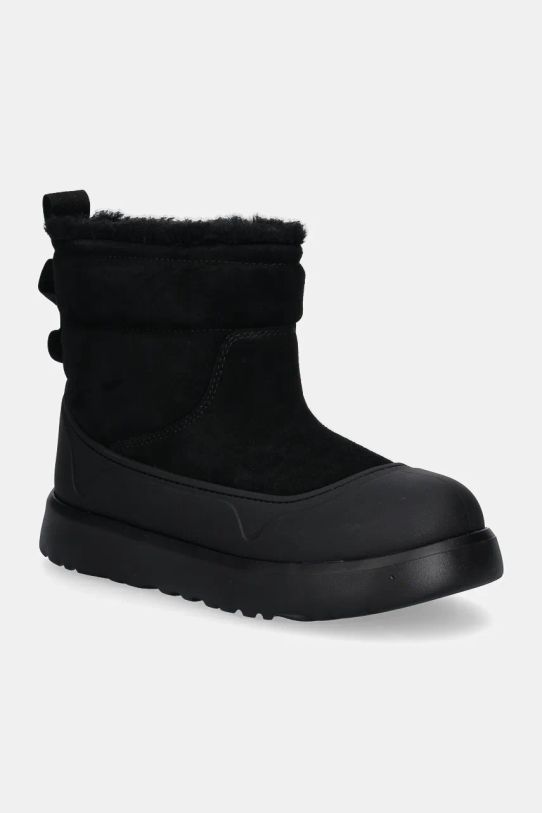 UGG śniegowce zamszowe dziecięce KIDS CLASSIC MINI MOD syntetyczny czarny 1157691K