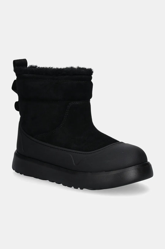 Detské semišové snehule UGG KIDS CLASSIC MINI MOD semišová koža čierna 1157691K