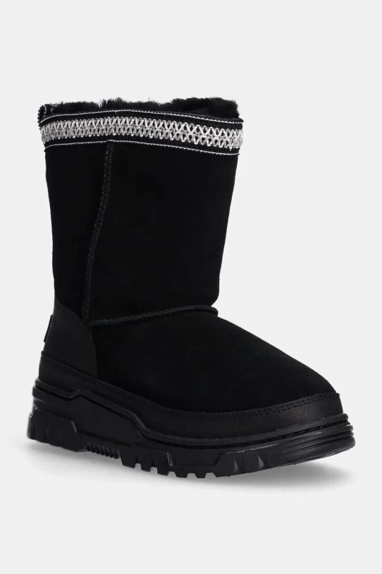 UGG cizme de iarna copii KIDS CLASSIC SHORTRAILGAZER izolat negru 1157694K