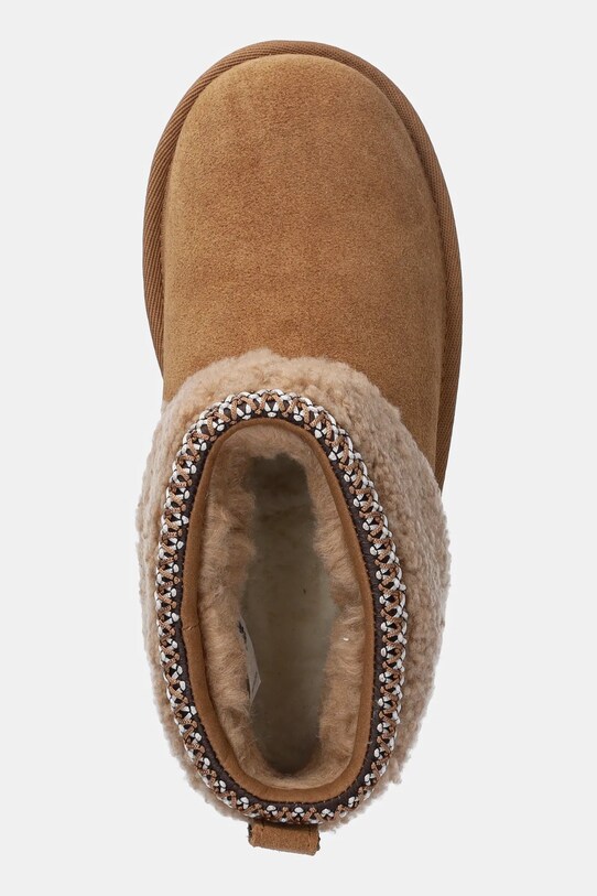 Детские замшевые зимние ботинки UGG KIDS CLASSIC ULTRA MINI MAXI CURLY коричневый 1157730K