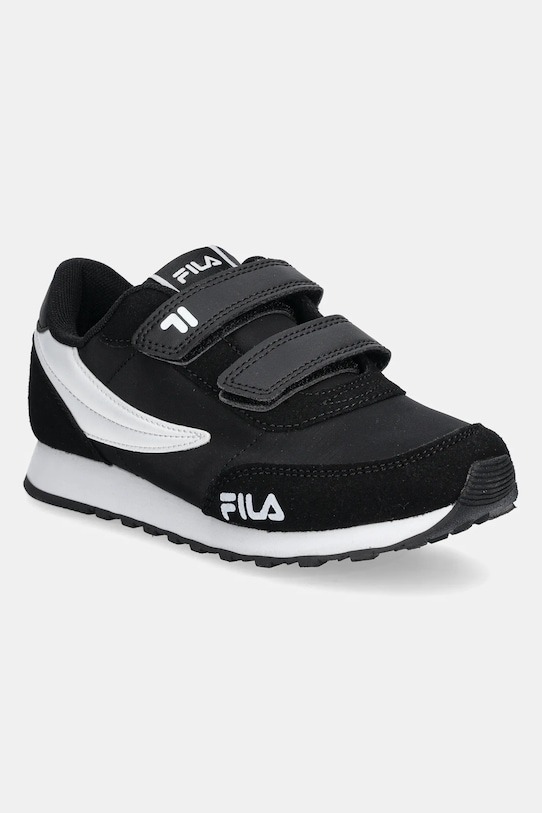 Детские кроссовки Fila ORBIT REVOLUTION velcro имитация замша чёрный FFK0225