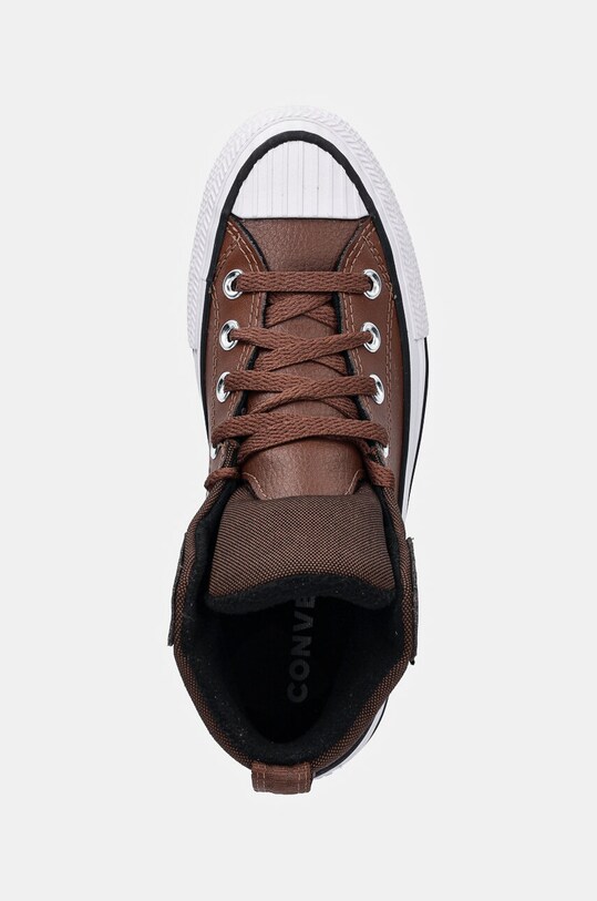 Дитячі шкіряні кеди Converse CHUCK TAYLOR AS BERKSHIRE BOOT коричневий A08442C