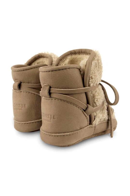 Хлопчик Черевики для немовля Donsje Cassi Booties 1021900. бежевий