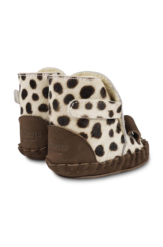 Chłopiec Donsje buty skórzane niemowlęce Kapi Exclusive Booties Dalmatian 1028120. brązowy