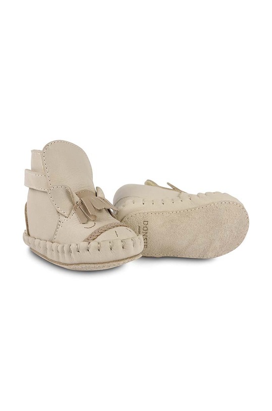 Δερμάτινα βρεφικά παπούτσια Donsje Kapi Special Booties Horse ελαφρώς μονωμένα μπεζ 1028308.