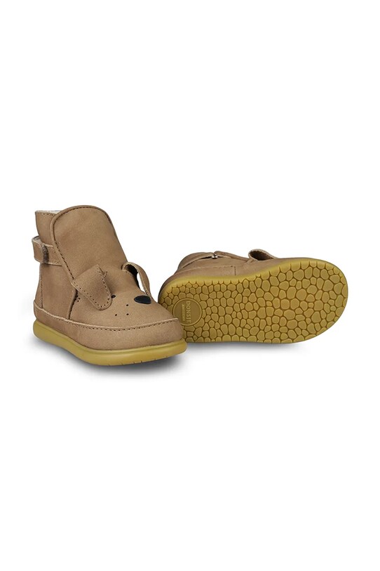 Παιδικές δερμάτινες χειμερινές μπότες Donsje Dubu Classic Shoes Dog μόνωση μπεζ 1500405.
