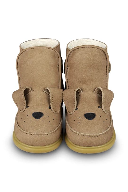 Дитячі шкіряні зимові черевики Donsje Dubu Classic Shoes Dog 1500405. бежевий AW24