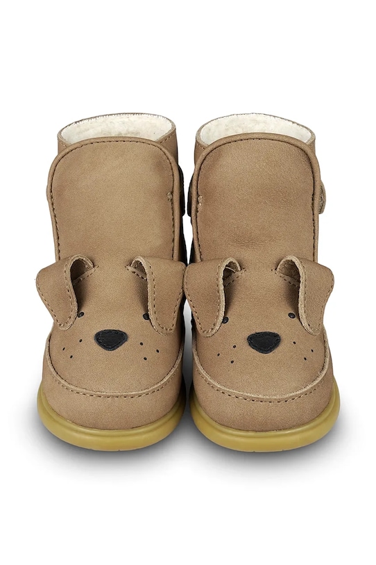Παιδικές δερμάτινες χειμερινές μπότες Donsje Dubu Classic Shoes Dog 1500405. μπεζ AW24