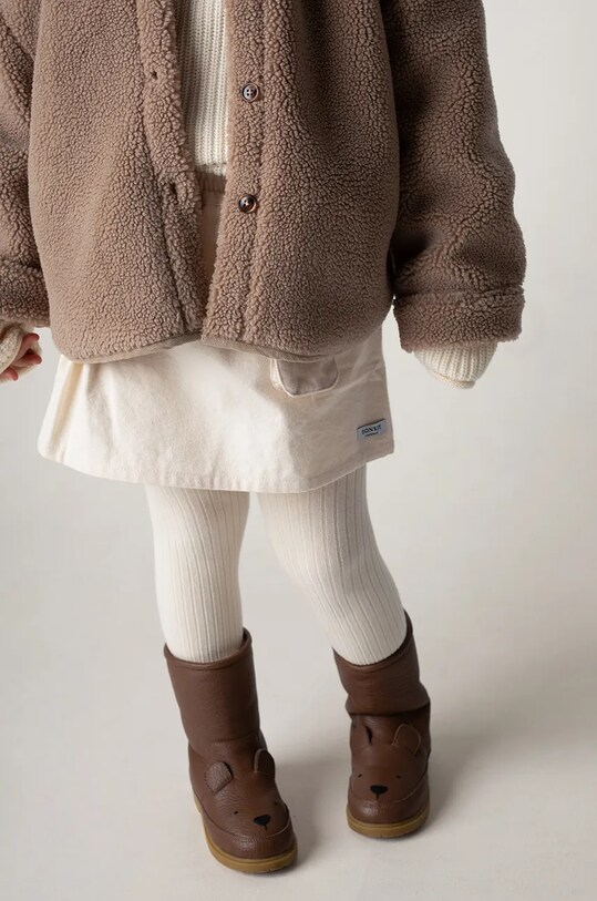 Детские кожаные зимние ботинки Donsje Wadudu Classic Boots Bear 2022001.22.28