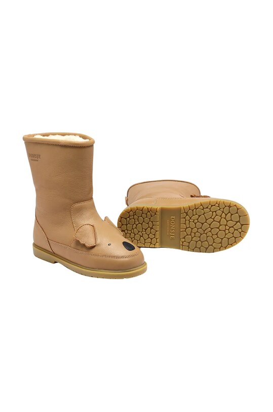 Детские кожаные зимние ботинки Donsje Wadudu Classic Boots Koala 2022006.22.28 бежевый AW24